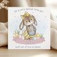 Personalised Girl's Bunny Easter Card