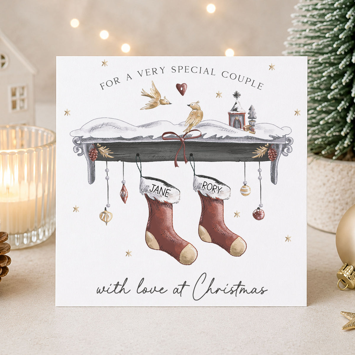 Personalised Couple Christmas Card