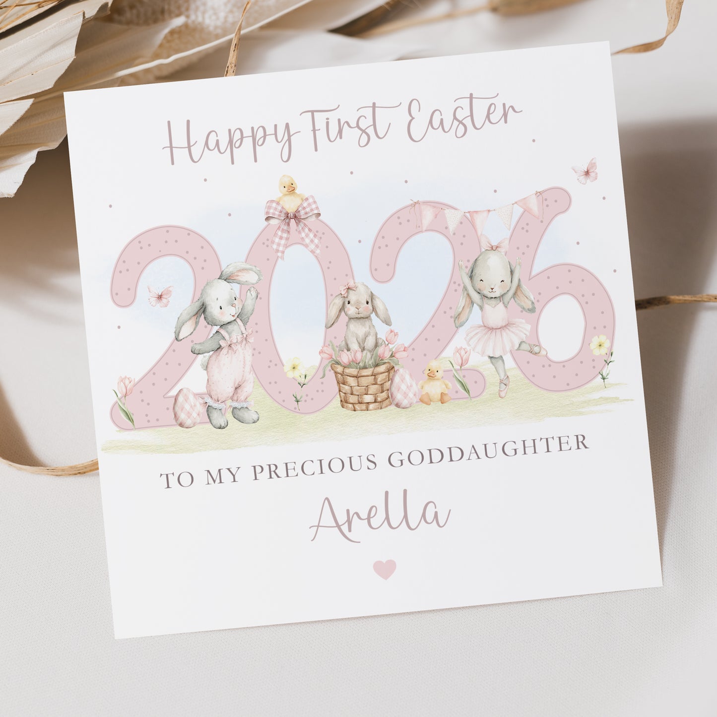 Personalised Girl's First Easter Card