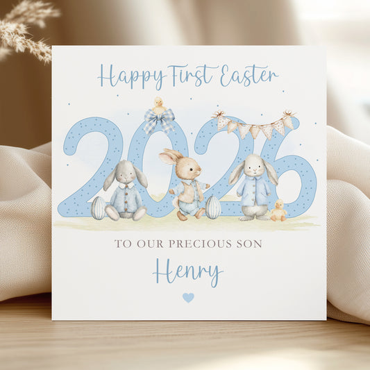Personalised Boy's First Easter Card