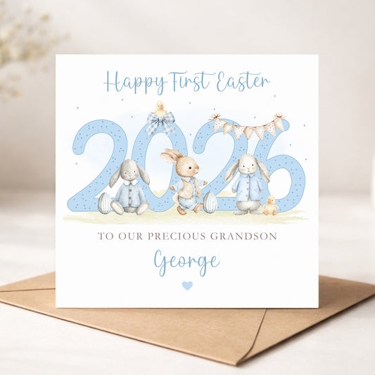 Personalised Boy's First Easter Card