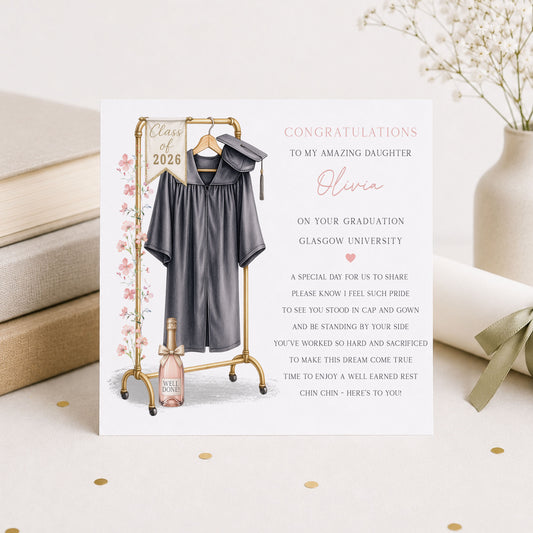 Custom Daughter Graduation Card