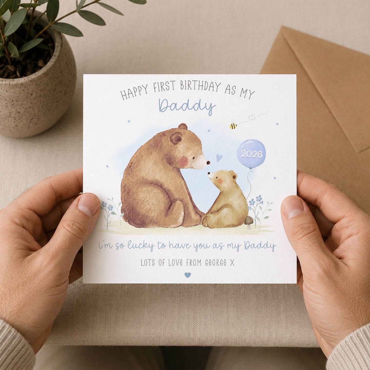 Personalised First Birthday as My Daddy Card
