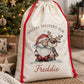 Personalised Santa & Reindeer Christmas Sack