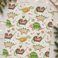 Personalised Christmas Pudding Dinosaur Wrapping Paper