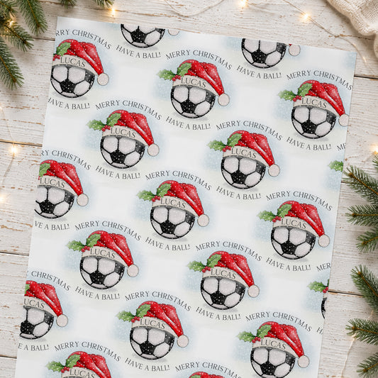 Personalised Football Christmas Card for Boys