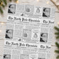 North Pole Newspaper Christmas Wrapping Paper