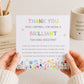 Teaching Assistant Thank You Card Personalised