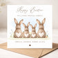 Personalised Easter Bunny Card for Family