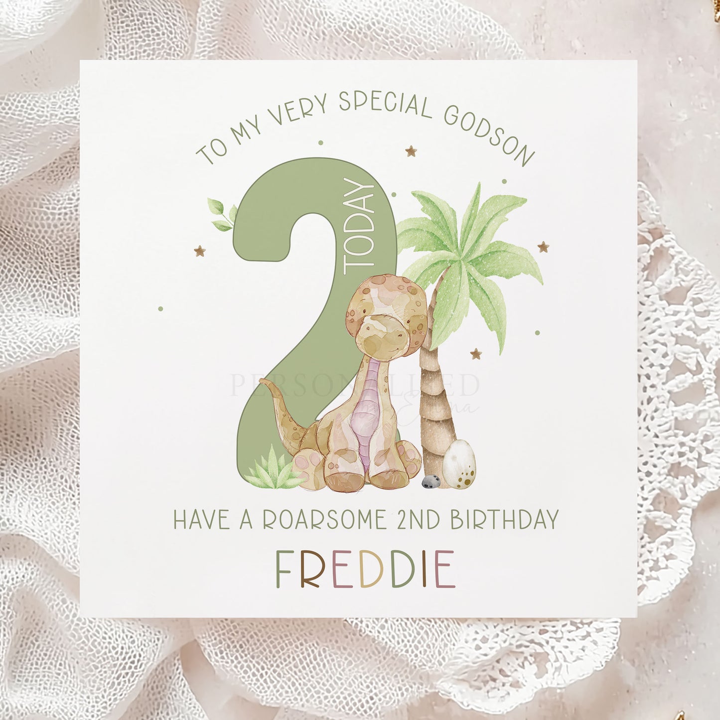 Personalised Boy's Dinosaur Birthday Gift Wrapping Paper