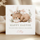 Personalised Girl's Bear Bunny Easter Card
