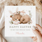 Personalised Girl's Bear Bunny Easter Card