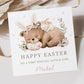 Personalised Girl's Bear Bunny Easter Card