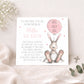 Personalised Girl's Christening,  Baptism Card with Poem