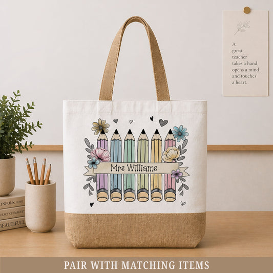 Personalised Jute Bag Gift For Teacher