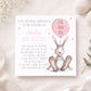 Personalised Girl's Christening,  Baptism Card with Poem