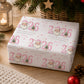 Personalised Girls First Christmas Wrapping Paper – Pink Santa 2026