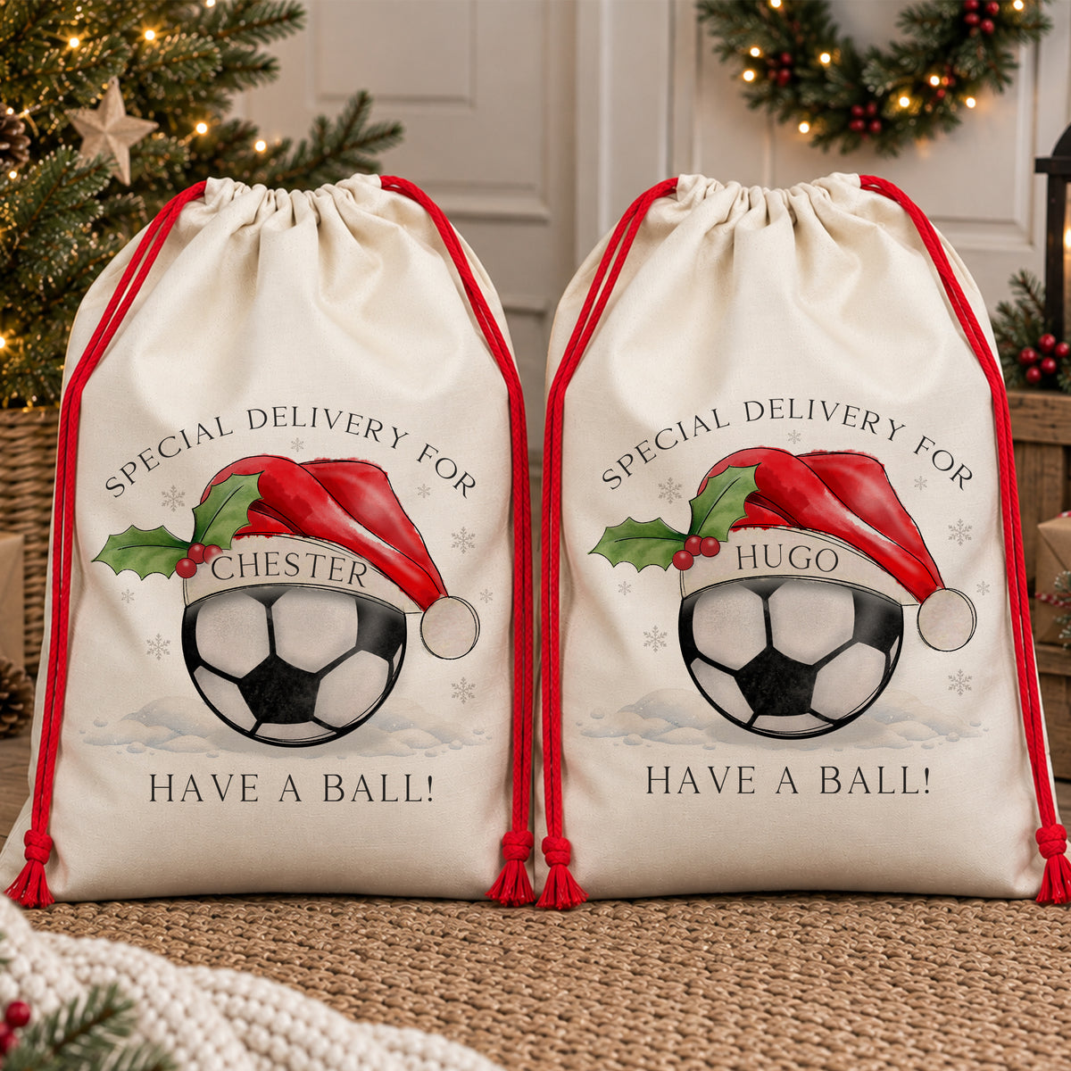 Personalised Football Christmas Sack