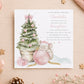 Personalised Niece First Christmas Card – Pink Christmas Mouse