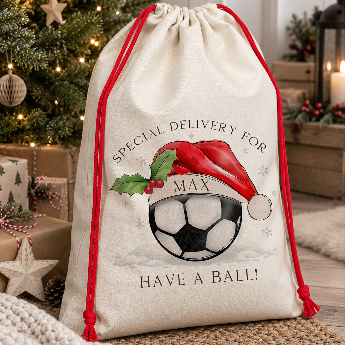 Personalised Football Christmas Sack