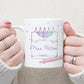 Personalised Crayon Teacher/Teaching Assistant Mug