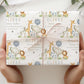 Personalised Safari Christening Naming Day Wrapping Paper
