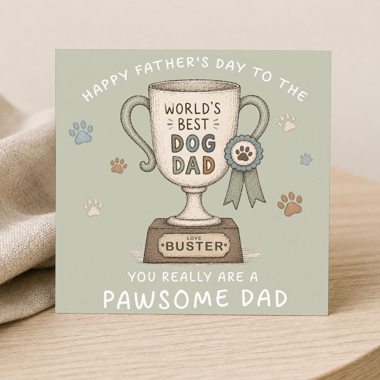 Personalised Dog Dad Father’s Day Card