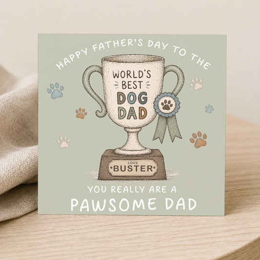 Personalised Dog Dad Father’s Day Card
