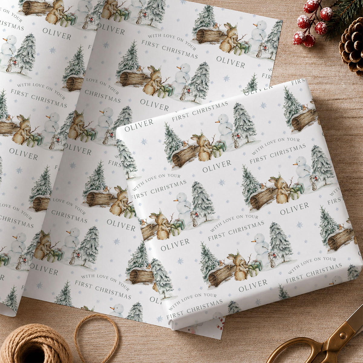 Personalised Nephew First Christmas Card