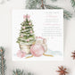 Personalised Girl's Pink First Christmas Mouse Gift Wrapping Paper