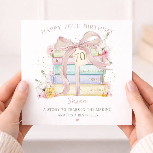 Personalised 70th Birthday Card for Grandma