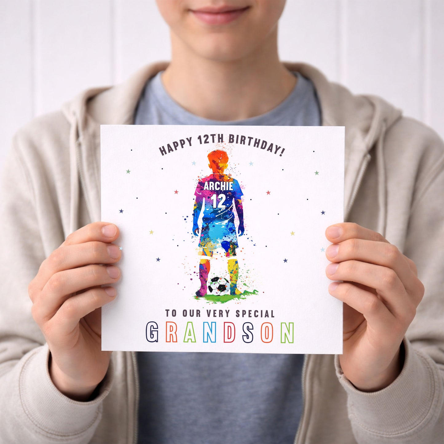 Personalised Boy's Football Wrapping Paper