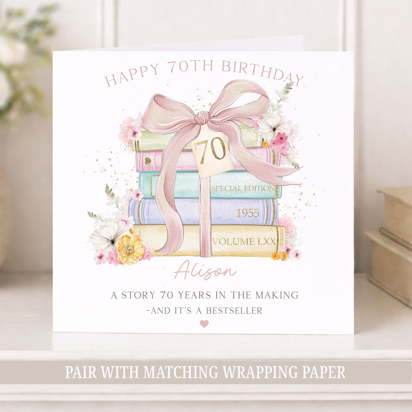 Personalised 70th Birthday Card for Grandma