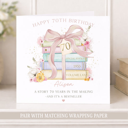 Personalised 70th Birthday Card for Grandma