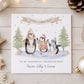 Personalised Grandchildren Christmas Card – Penguin Family