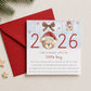 Personalised Godson First Christmas Card – Christmas Teddy Bear