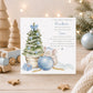 Personalised Baby’s First Christmas Wrapping Paper – Blue Christmas Mouse
