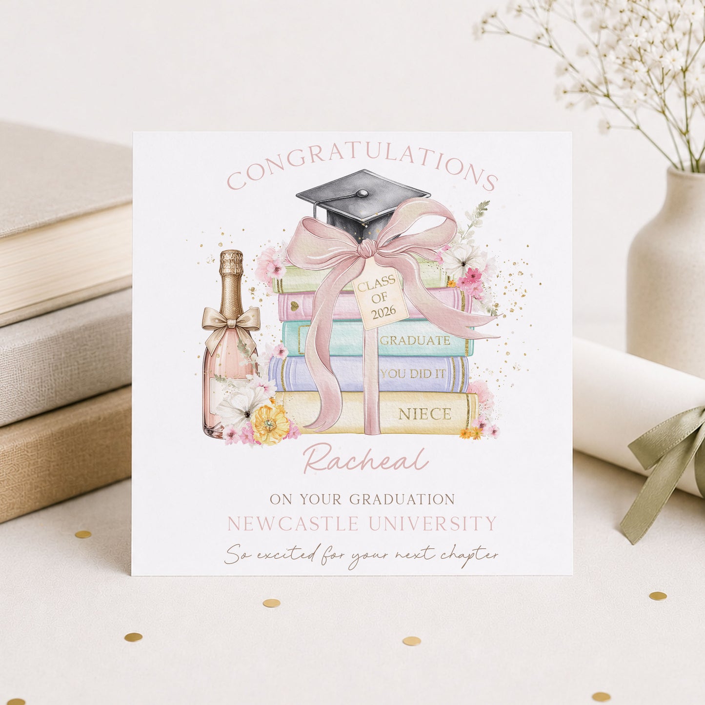 Personalised Niece Graduation Card
