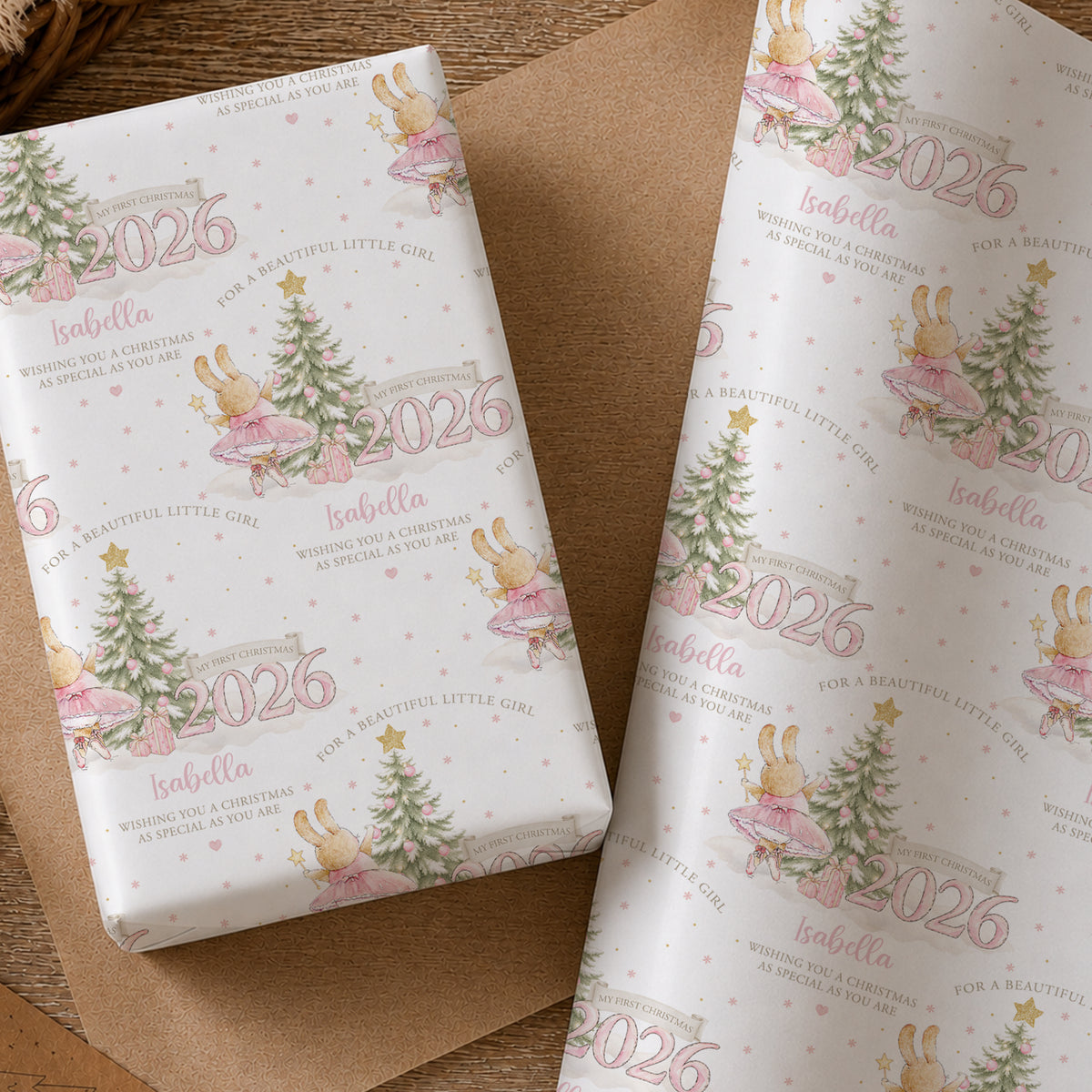 Personalised Granddaughter First Christmas Card 2026