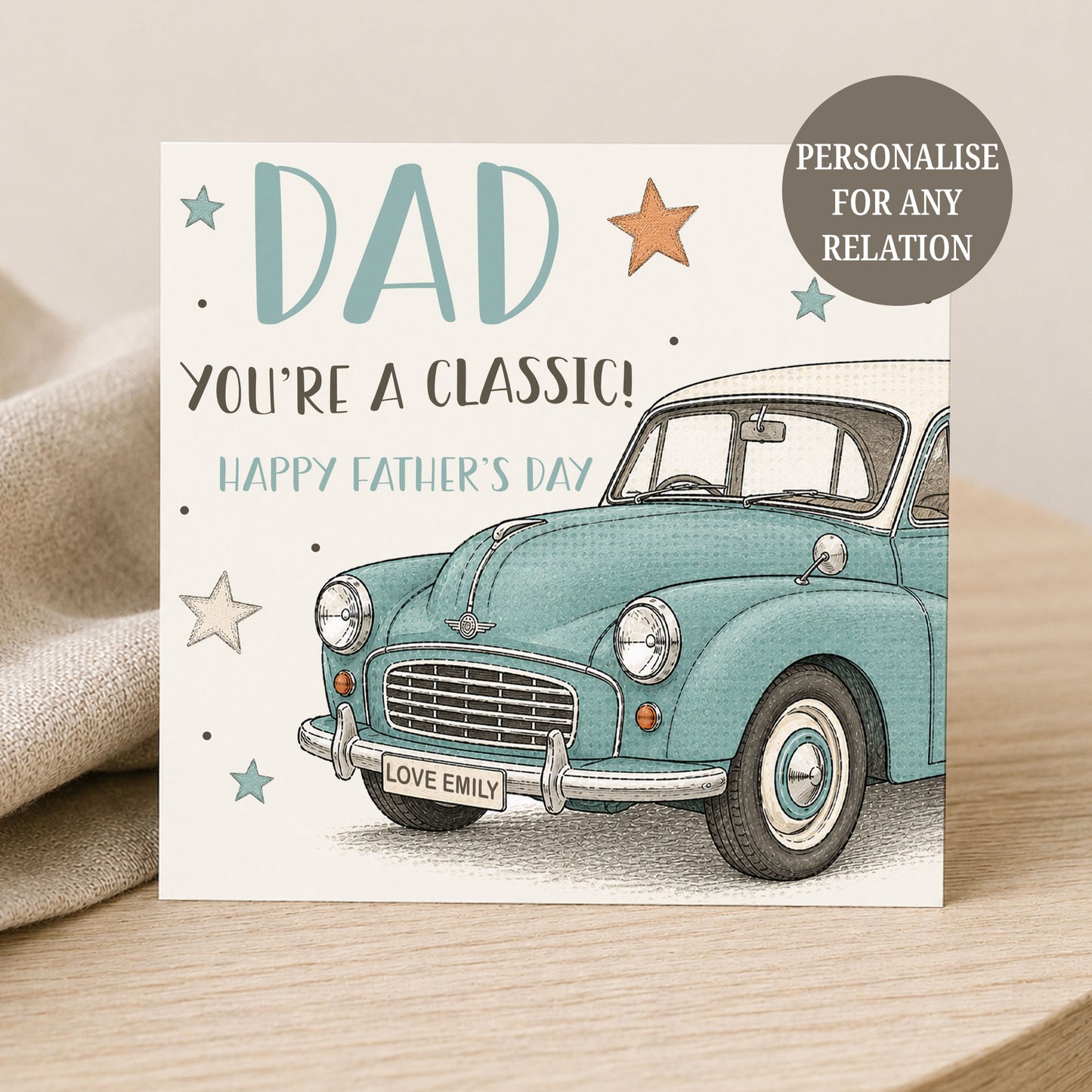 Classic Car Father's Day Card