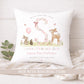Personalised Girls Woodland Christening Baptism Cushion