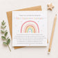 Rainbow Teaching Assistant Thank You Card