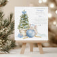 Personalised Boy's First Christmas Cute Mouse Gift Wrapping Paper