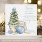 Personalised Baby Boy's Blue Mouse First Christmas Card