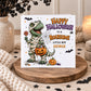 Personalised Grandson Halloween Card – Mummy Dinosaur