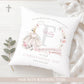 Personalised Floral Dress Christening Baptism Cushion