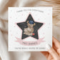 Personalised Pink Bear Star Teacher Thank You Card