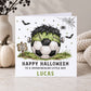 Personalised Son Halloween Card – Frankenstein Football