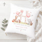 Personalised Girl's Floral Christening Baptism Cushion