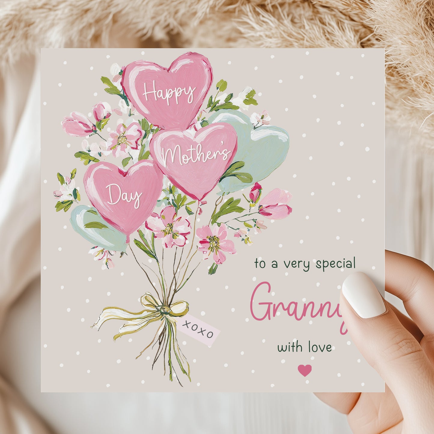 Mother's Day Floral Balloons Wrapping Paper
